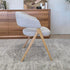 Adwin Dining Chair With Natural Frame and Upholstery
