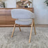 Adwin Dining Chair With Natural Frame and Upholstery