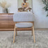 Adwin Dining Chair With Natural Frame and Upholstery