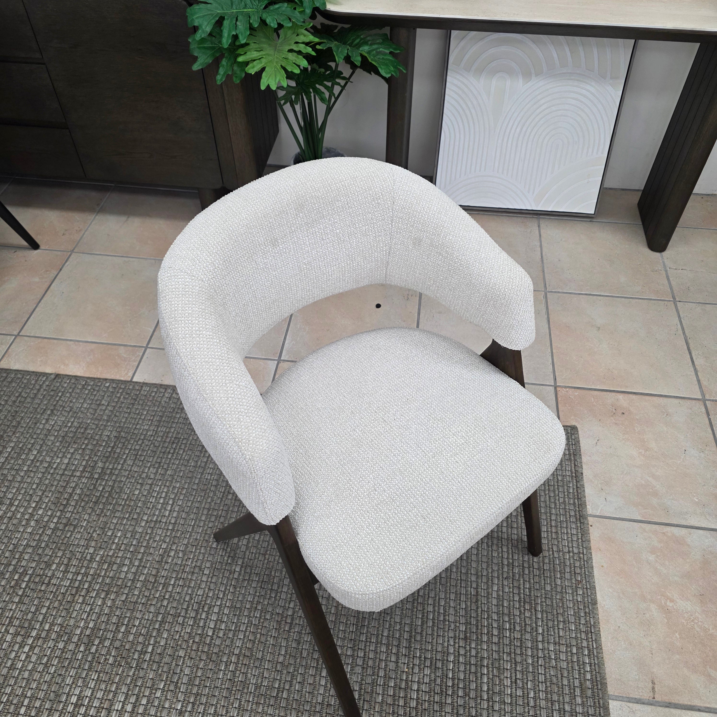 Adwan Dining Chair With Chestnut Frame In Natural