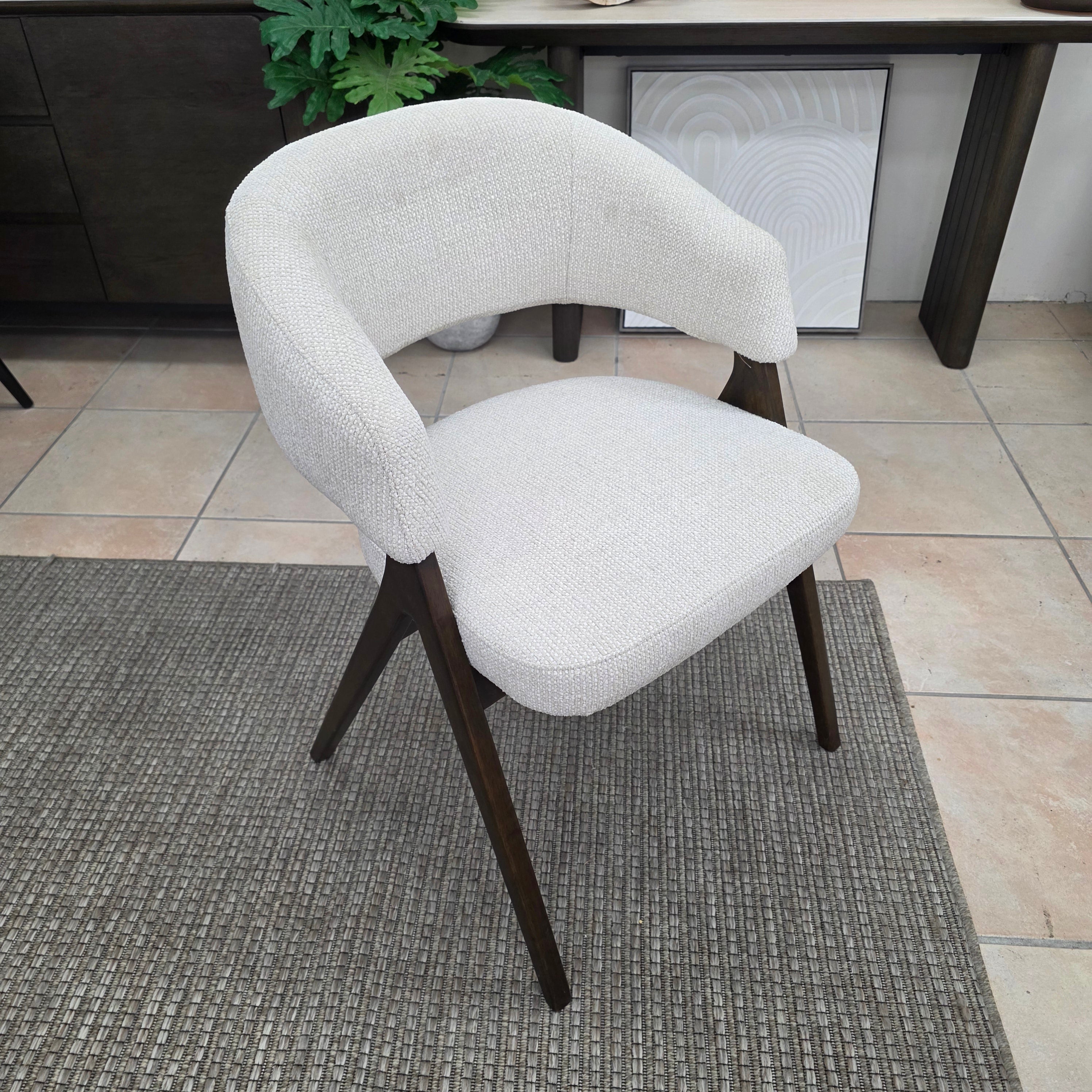Adwan Dining Chair With Chestnut Frame In Natural