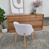 Settler Dining Chair In Natural Fabric & Natural Leg