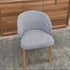 Settler Dining Chair In Grey Fabric & Natural Leg