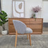 Settler Dining Chair In Grey Fabric & Natural Leg