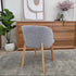Settler Dining Chair In Grey Fabric & Natural Leg
