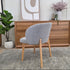 Settler Dining Chair In Grey Fabric & Natural Leg