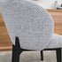 Settler Dining Chair In Grey Fabric & Black Leg