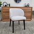Settler Dining Chair In Natural Fabric & Black Leg