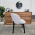 Settler Dining Chair In Natural Fabric & Black Leg