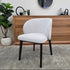 Settler Dining Chair In Natural Fabric & Black Leg