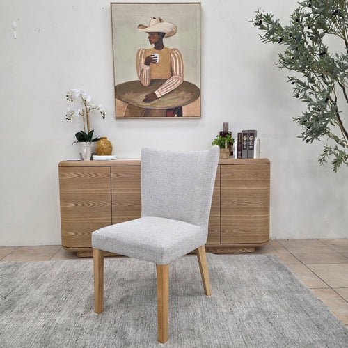 Tobago Dining Chair In Oatmeal Milan With Natural Leg