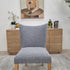 Tobago Dining Chair In Grey Milan With Natural Leg