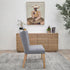 Tobago Dining Chair In Grey Milan With Natural Leg