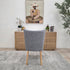 Tobago Dining Chair In Grey Milan With Natural Leg