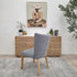 Tobago Dining Chair In Grey Milan With Natural Leg