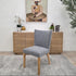 Tobago Dining Chair In Grey Milan With Natural Leg