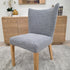 Tobago Dining Chair In Grey Milan With Natural Leg