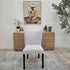 Tobago Dining Chair In Oatmeal Milan With Black Leg