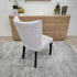 Tobago Dining Chair In Oatmeal Milan With Black Leg