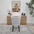 Tobago Dining Chair In Oatmeal Milan With Black Leg