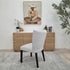 Tobago Dining Chair In Oatmeal Milan With Black Leg