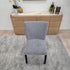 Tobago Dining Chair In Grey Milan With Black Leg