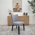 Tobago Dining Chair In Grey Milan With Black Leg