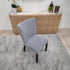 Tobago Dining Chair In Grey Milan With Black Leg