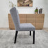 Tobago Dining Chair In Grey Milan With Black Leg