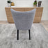 Tobago Dining Chair In Grey Milan With Black Leg