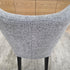 Tobago Dining Chair In Grey Milan With Black Leg