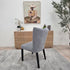 Tobago Dining Chair In Grey Milan With Black Leg