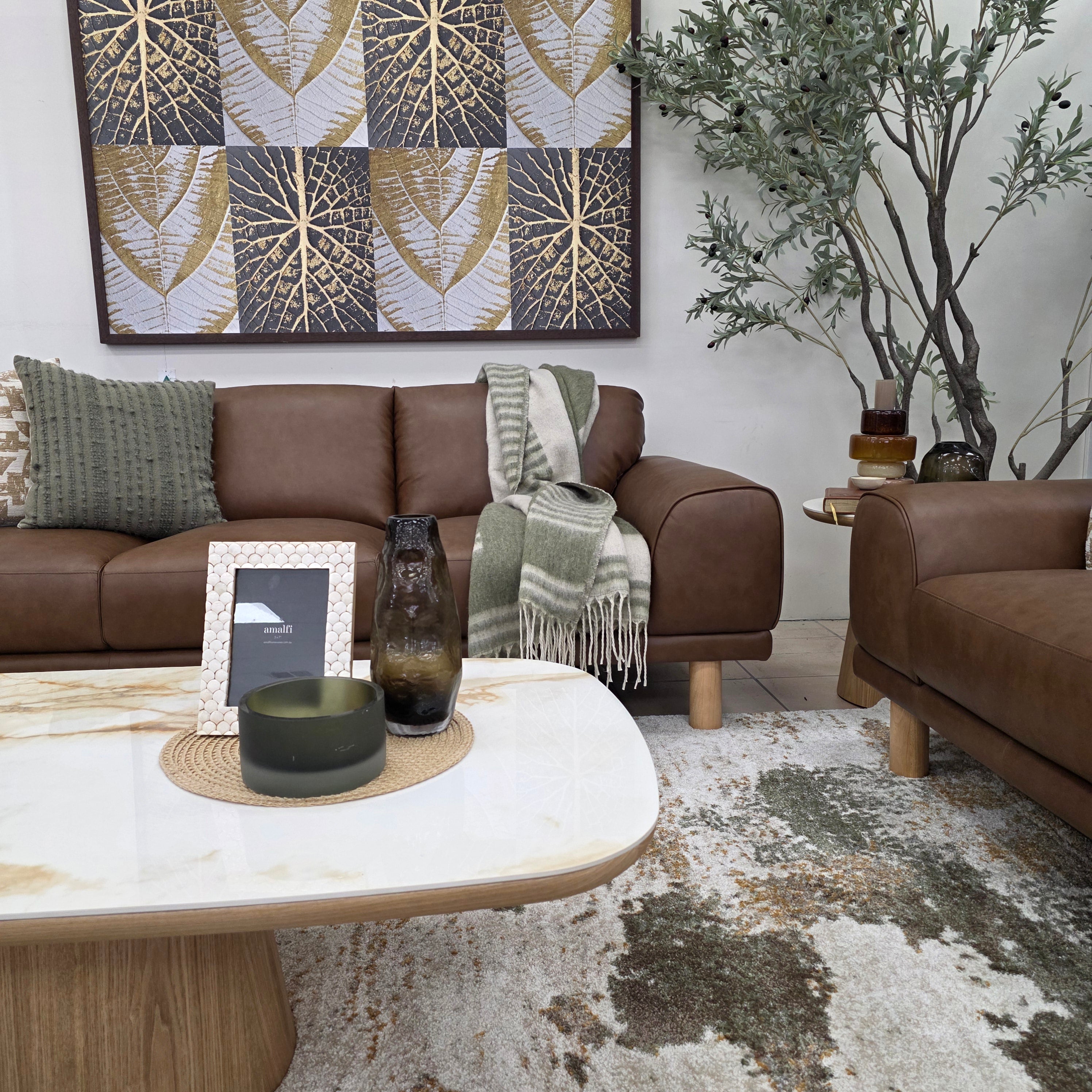 Dutton 3 Seater In Chocolate Leather