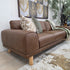 Dutton 3 Seater In Chocolate Leather
