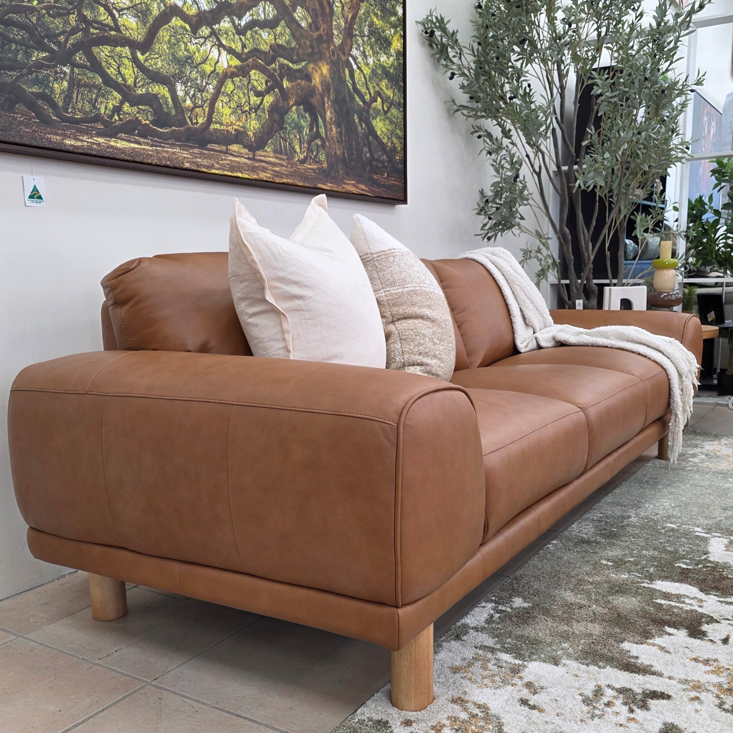 Dutton 3 Seater Sofa In Camel Colour