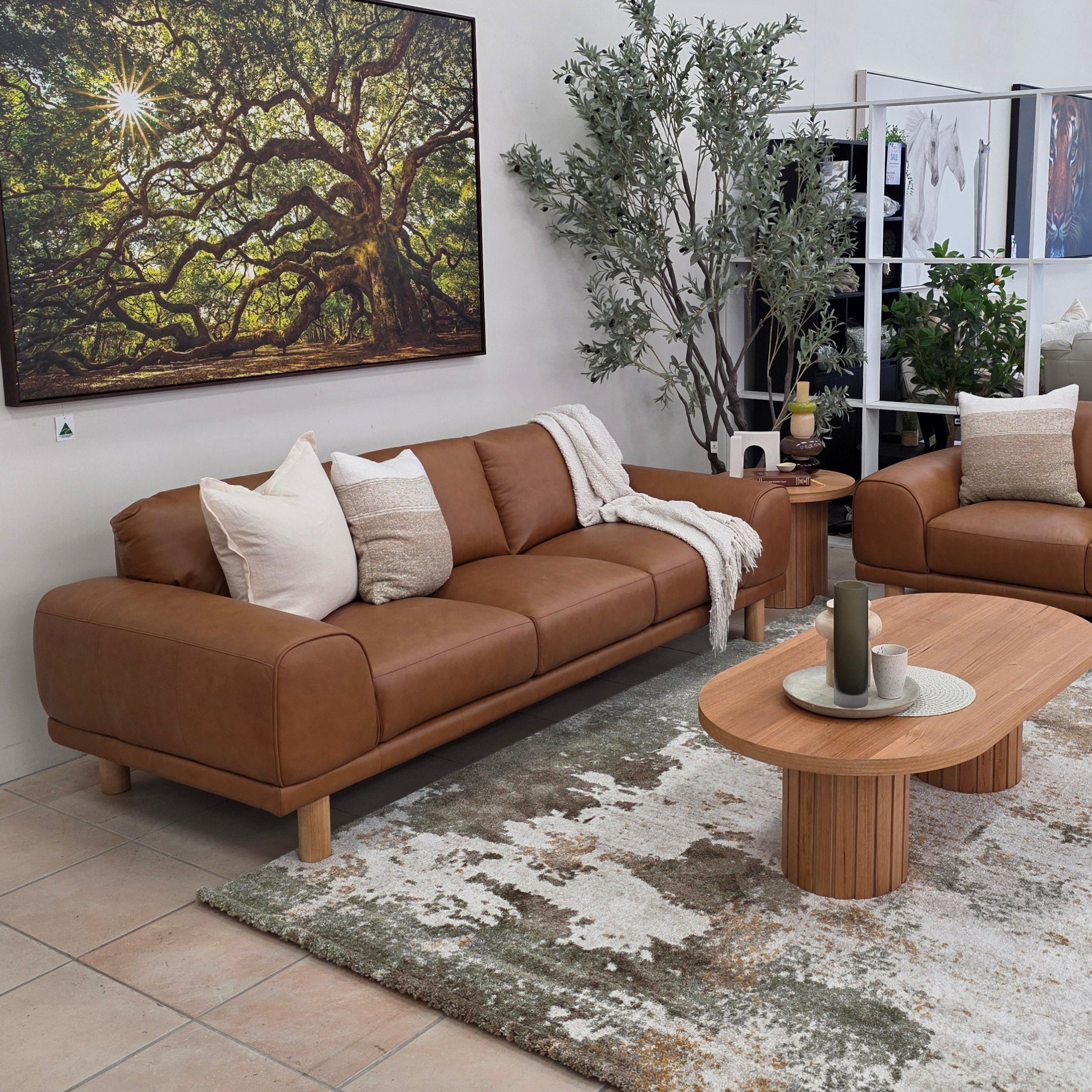 Dutton 3 Seater Sofa In Camel Colour