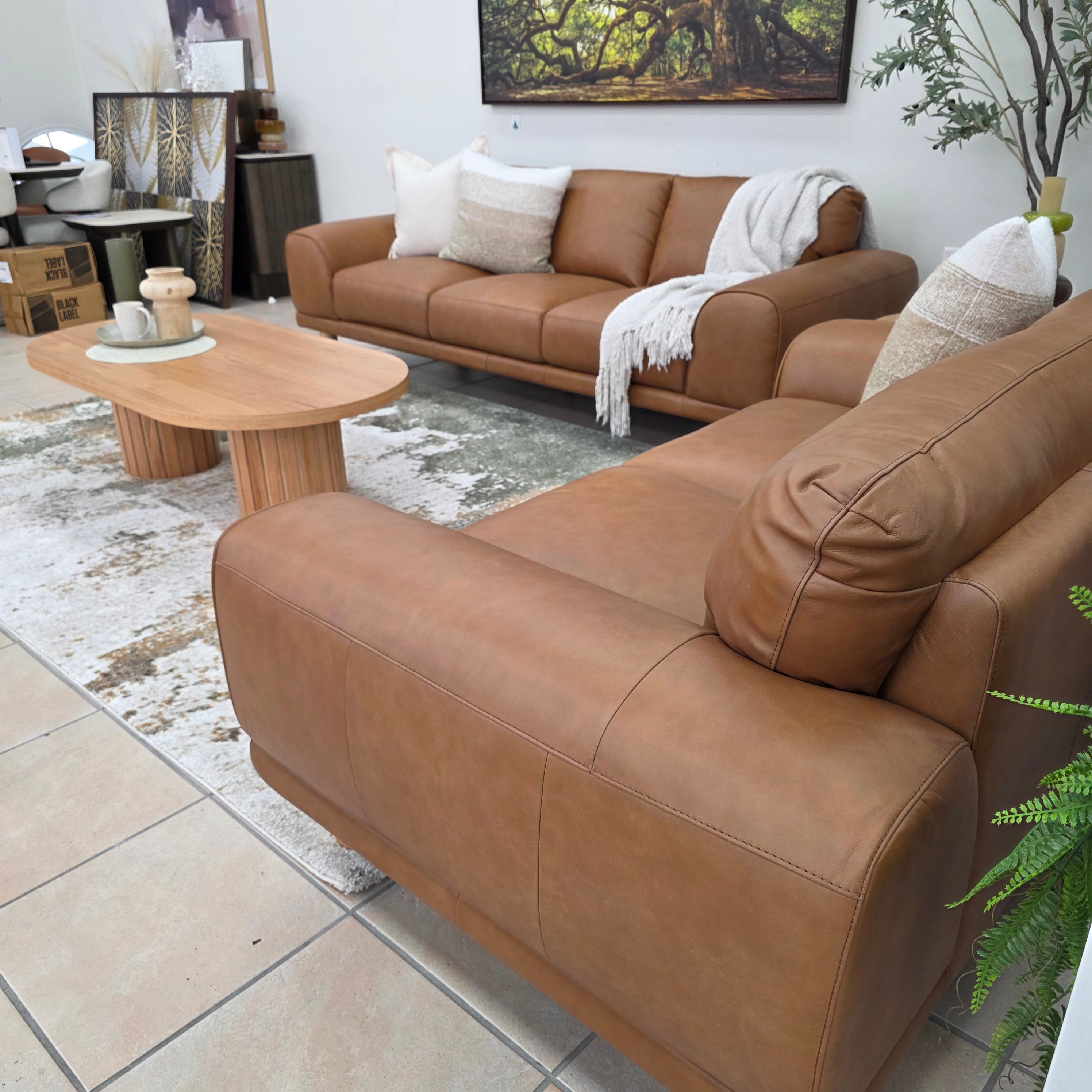 Dutton 2 Seater Sofa In Camel Colour