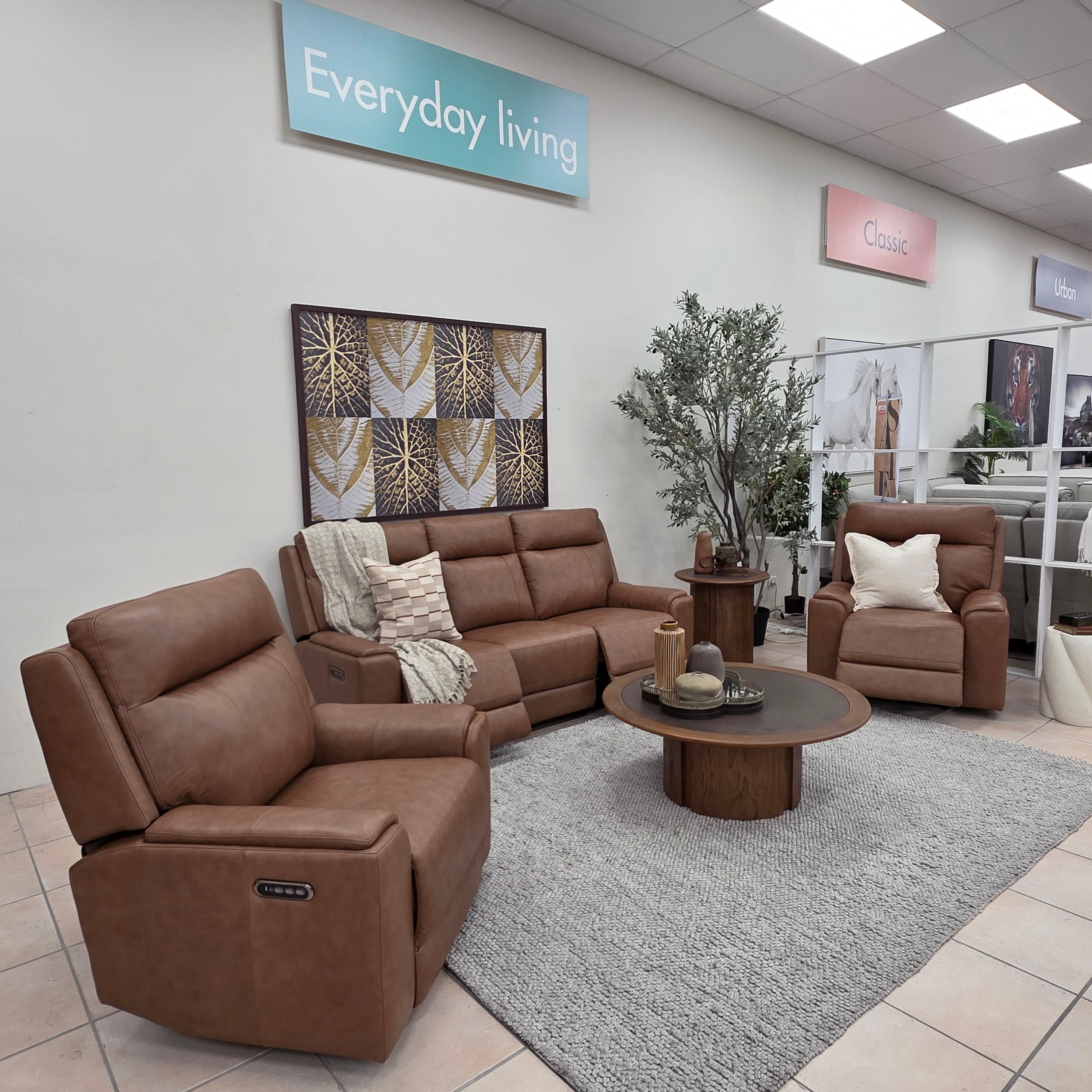 Nebraska 3+1+1 Triple Electric Motor Recliner Package