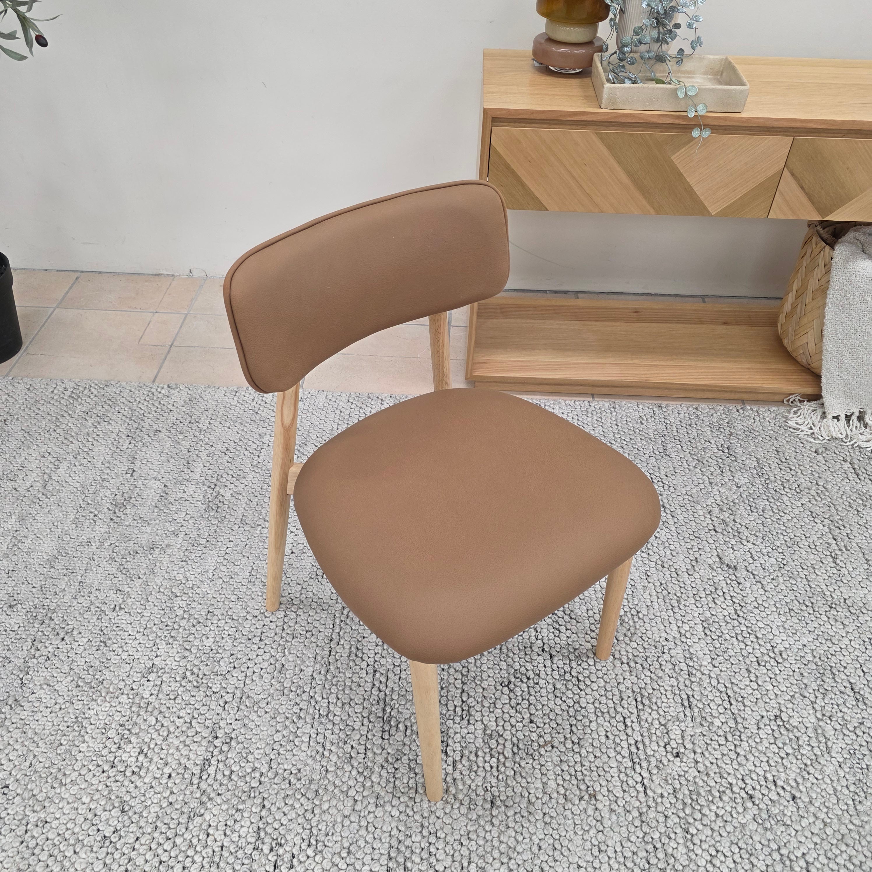 Ares Dining Chair In Tan