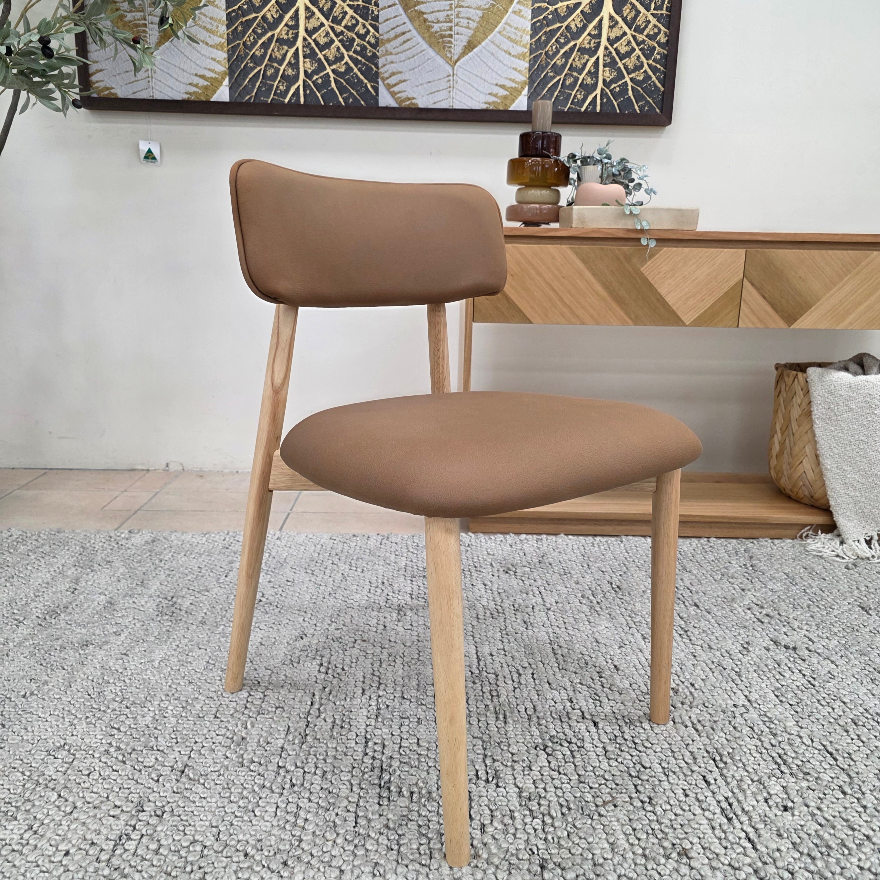 Ares Dining Chair In Tan