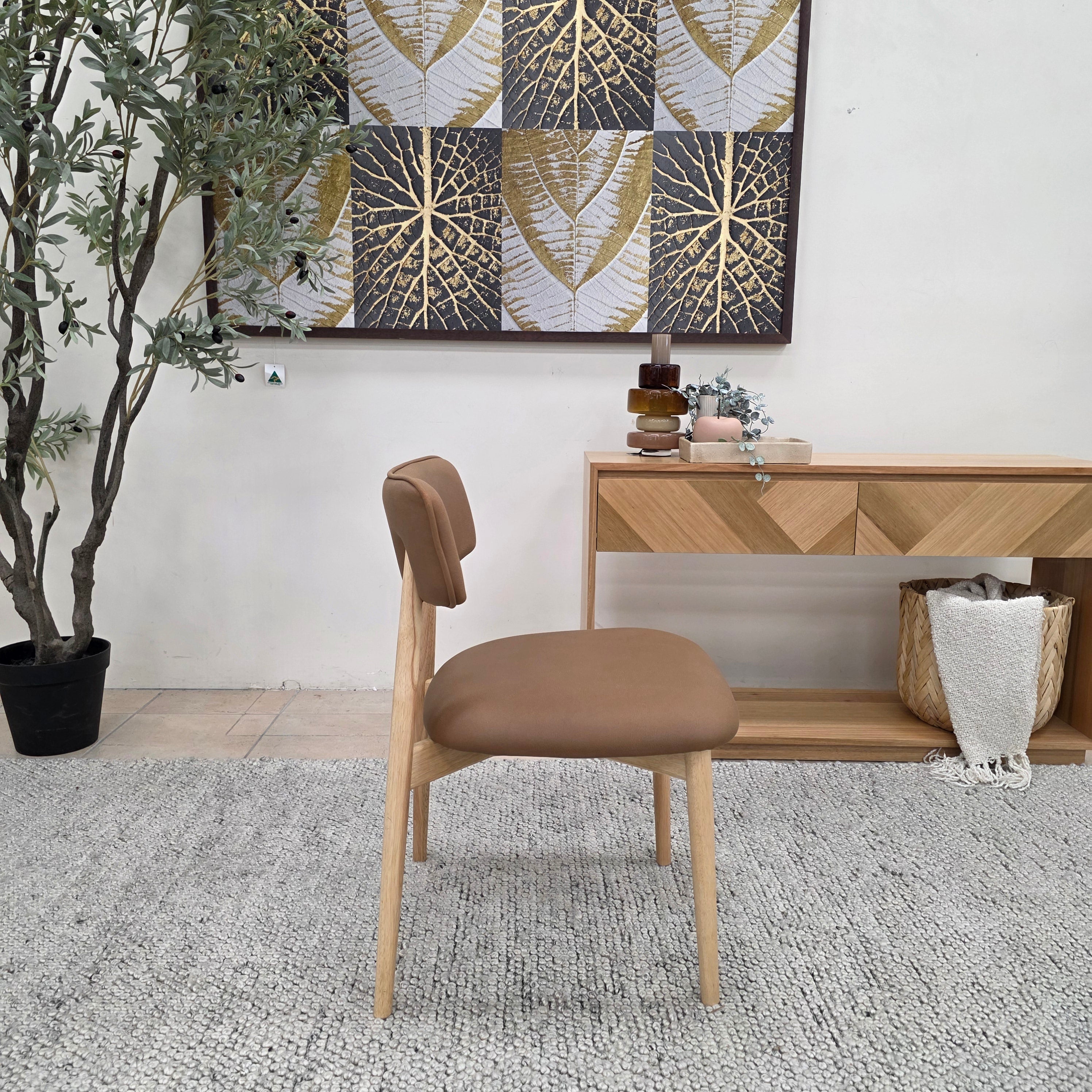 Ares Dining Chair In Tan