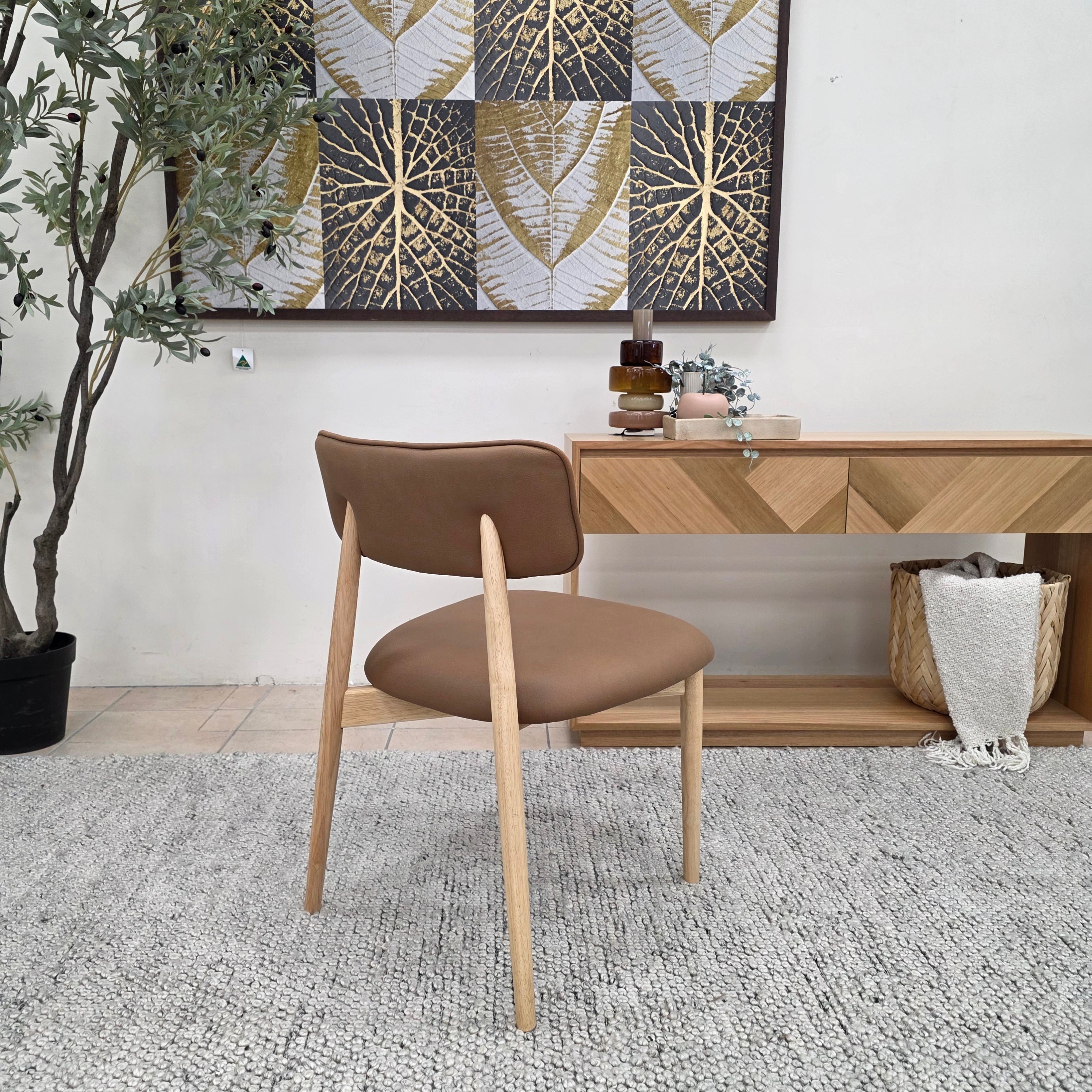 Ares Dining Chair In Tan