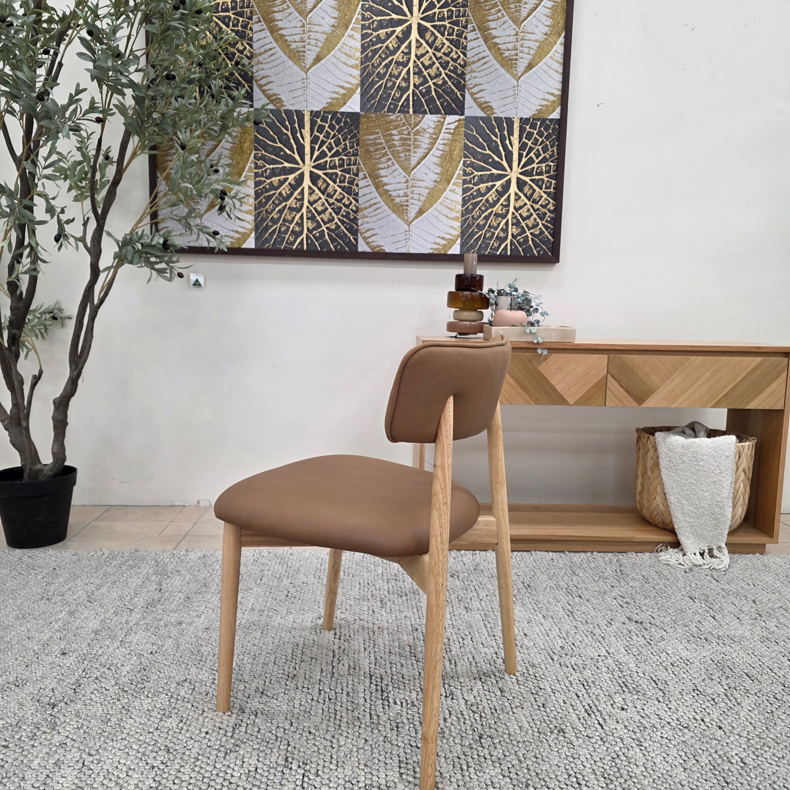 Ares Dining Chair In Tan