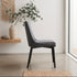 Milano Dining Chair In Dark Grey With Black Leg