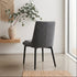 Milano Dining Chair In Dark Grey With Black Leg