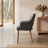Clinton Dining Chair In Dark Grey With Oak Leg