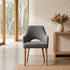 Clinton Dining Chair In Dark Grey With Oak Leg