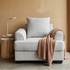 Pearce Accent Chair In Soft Grey