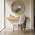 Milano Dining Chair In Light Grey With Oak Leg