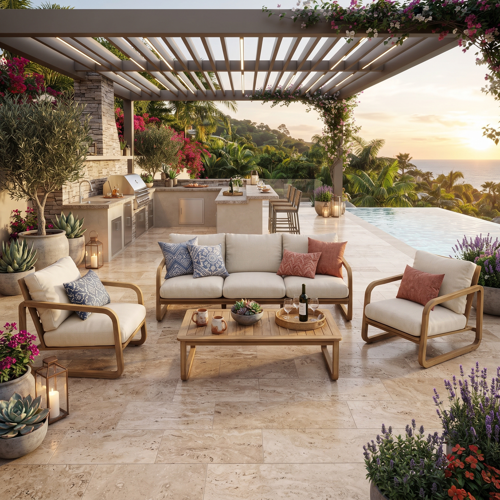 Lando 4 Piece Outdoor Lounge Package